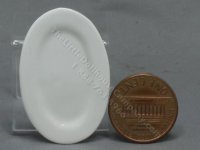 (image for) Miniature White Ceramic Oval Plate