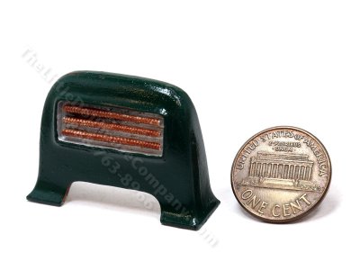(image for) Miniature Electric Fire/Heater c.1936 for Dollhouses - Green