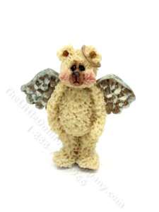 (image for) Miniature Resin Angel Teddy Bear for Dollhouses