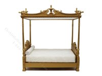 (image for) Miniature French Baroque Golden Canopy Bed