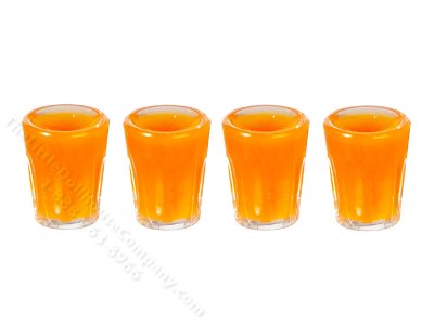 (image for) Miniature Glasses of Grapefruit Juice for Dollhouses