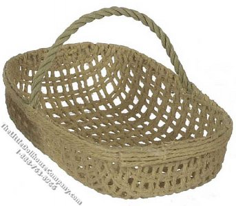 (image for) Miniature Rectangular Basket for Dollhouses