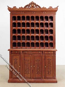 (image for) Dollhouse Scale Model New Walnut Mail Sorter