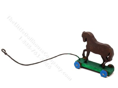 (image for) Miniature Horse Pull Toy for Dollhouses