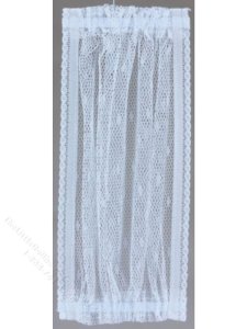 (image for) Miniature Long Door Panel Window Covering for Dollhouses - White