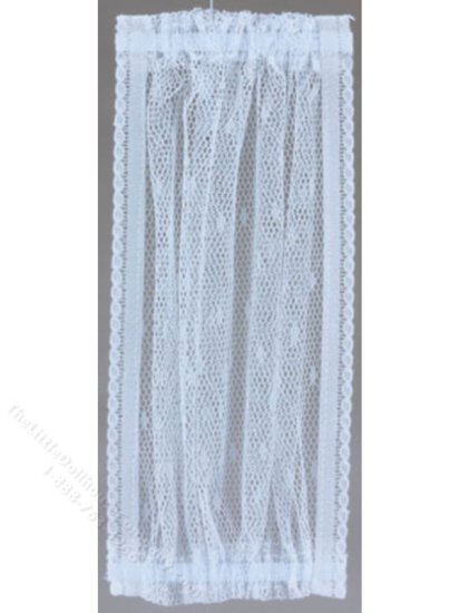 (image for) Miniature Long Door Panel Window Covering for Dollhouses - White