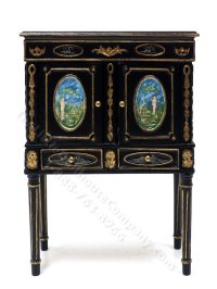 (image for) Miniature Victorian Handpainted Cabinet on Legs for Dollhouses