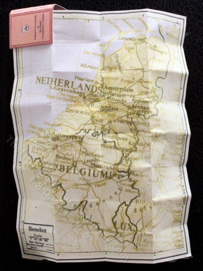 (image for) Miniature Map of Belgium, Holland, Luxembourg for Dollhouses