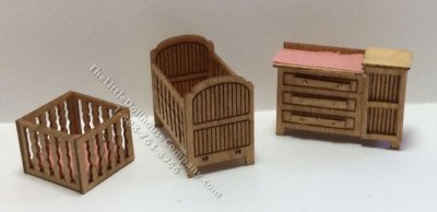 (image for) 1:48 Scale 3pc Country Nursery Kit