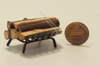 (image for) Dollhouse Miniature Logs on Grate by Amy Robinson