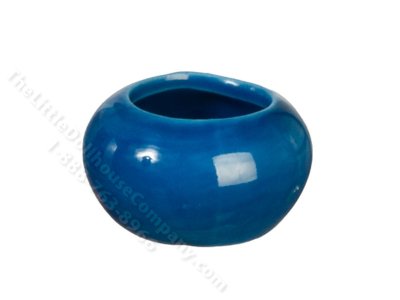 (image for) Miniature Short Cobalt Blue Vase for Dollhouses