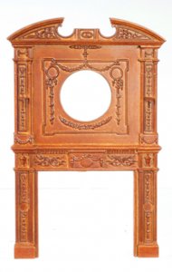(image for) Miniature Victorian Art Nouveau Fireplace for Dollhouses