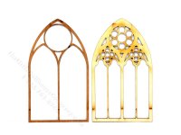 (image for) Miniature Unfinished Laser Cut Church Window