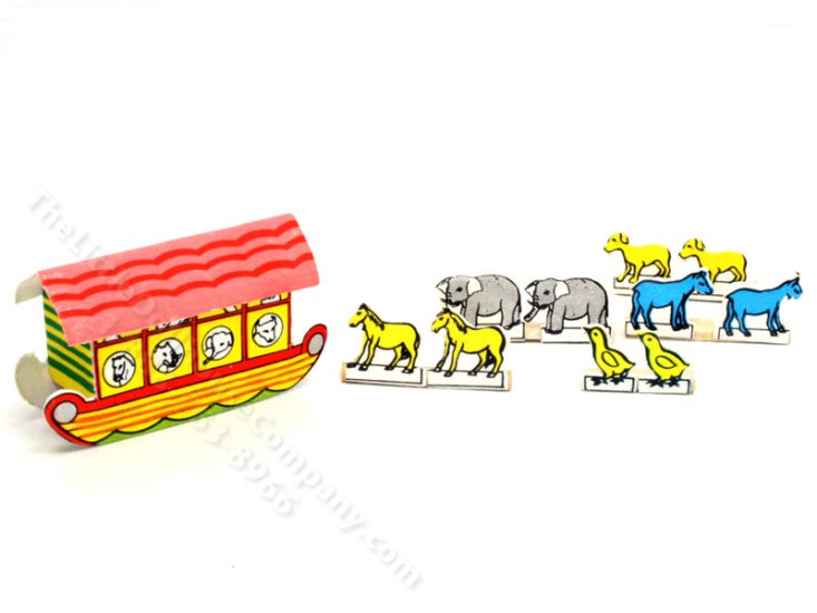 (image for) Miniature Paper Noah's Ark Toy for Dollhouses