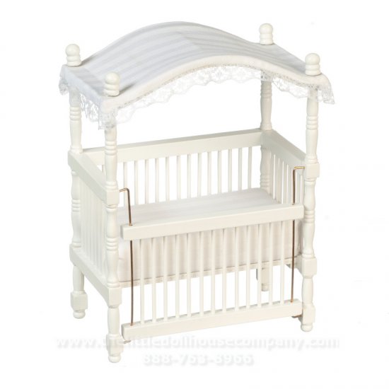 (image for) Miniture White Canopy Crib