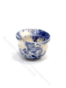 (image for) Miniature Mottled Blue and White Pot By Jaycee Culham