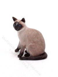 (image for) Miniature Sitting Colourpoint Shorthair Cat by Karl Blindheim