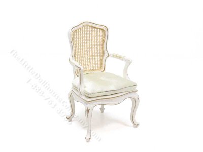 (image for) Miniature Caned Hepplewhite Chair for Dollhouses