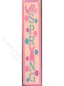 (image for) Miniature 'Hello Spring' Porch Board for Dollhouses