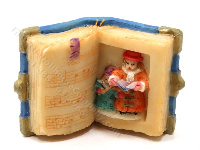 (image for) Miniature "Silent Night Story" Christmas Carol Book for Dollhouses