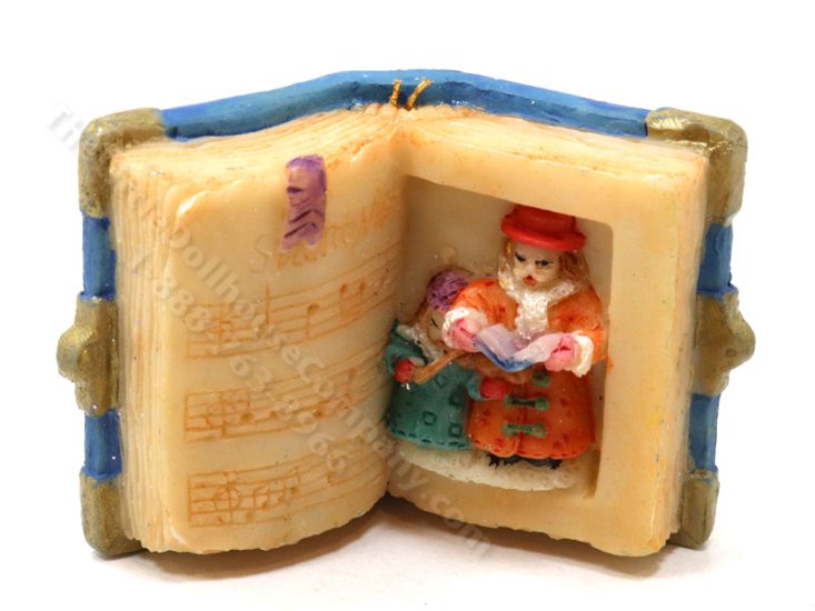 (image for) Miniature "Silent Night Story" Christmas Carol Book for Dollhouses