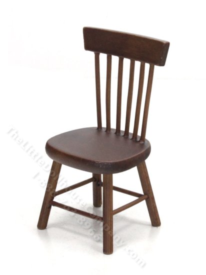 (image for) Miniature Chair for Dollhouses, Walnut
