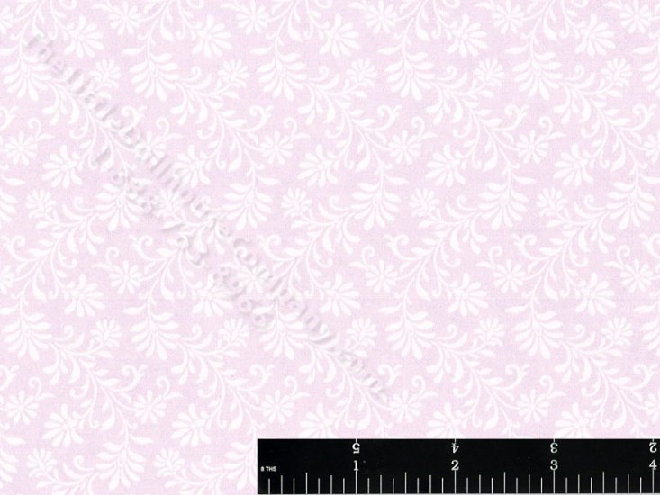 (image for) White Fancy Vines on Lilac Miniature Wallpaper for Dollhouses