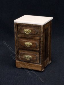 (image for) Miniature 3-Drawer Nightstand for Dollhouses