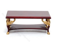 (image for) Miniature Empire Coffee Table for Dollhouse - Mahogany