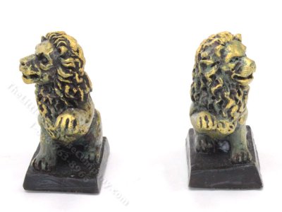 (image for) Miniature Pair of Lion Statues for Dollhouses