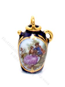 (image for) Vintage Miniature Limoges Urn for Dollhouses