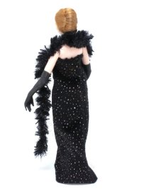 (image for) Miniature Porcelain Helen Doll in Formal Gown by Cindy's Dolls