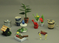 (image for) Dollhouse Miniature Garden or Balcony Set