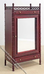 (image for) Miniature 5pc Mahogany Bedroom Set for Dollhouses