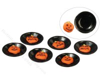 (image for) Miniature Halloween Cookies and Black Plates for Dollhouses