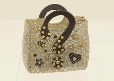 (image for) Miniature Lined Gold Leather Purse by Judith Blondell
