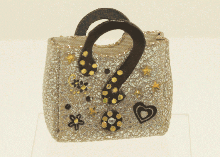 (image for) Miniature Lined Gold Leather Purse by Judith Blondell