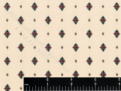 (image for) Stained Glass Pattern Miniature Wallpaper for Dollhouses