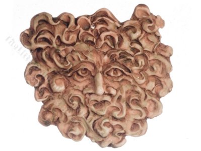 (image for) Miniature Ancient Grey Fire Face Moulding for Dollhouses