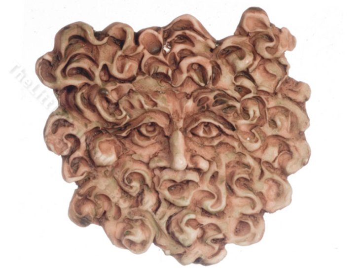 (image for) Miniature Ancient Grey Fire Face Moulding for Dollhouses