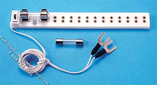 (image for) Dollhouse Scale Model Petite Power Strip w/Fuse & Switch