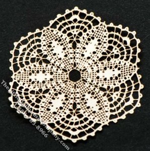 (image for) Miniature Flower Design Laser Cut Doily for Dollhouses