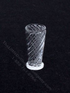 (image for) Miniature Ruffled Glass Cylinder Vase for Dollhouses