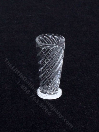(image for) Miniature Ruffled Glass Cylinder Vase for Dollhouses