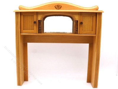 (image for) Miniature Vintage Mirrored Oak Fireplace Surround
