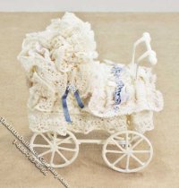 (image for) Miniature Dressed Baby Carriage by Danielle Designs