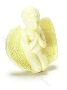 (image for) Miniature Praying Cherub Statue for Dollhouses - Ivory