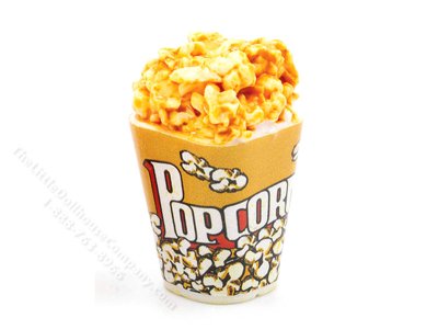 (image for) Miniature Popcorn Box in Yellow for Dollhouses