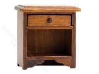 (image for) Miniature Night Stand for Dollhouses, Walnut