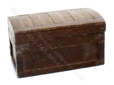 (image for) Miniature Wooden Trunk for Dollhouses